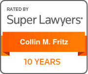 Rated by Super Lawyers Collin M. Fritz, 10 Years